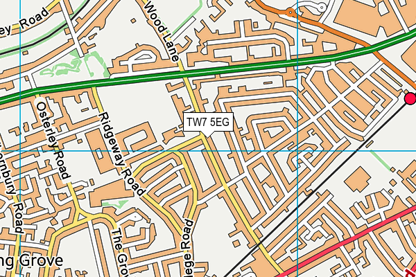 TW7 5EG map - OS VectorMap District (Ordnance Survey)