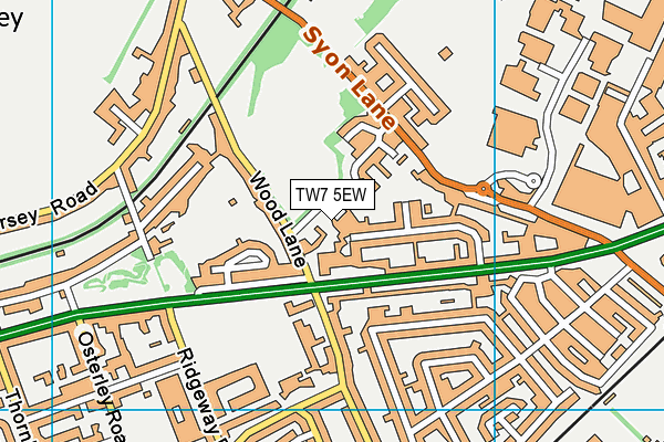 TW7 5EW map - OS VectorMap District (Ordnance Survey)