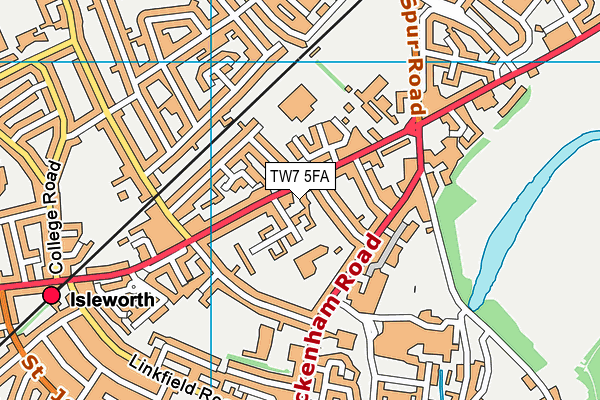 TW7 5FA map - OS VectorMap District (Ordnance Survey)