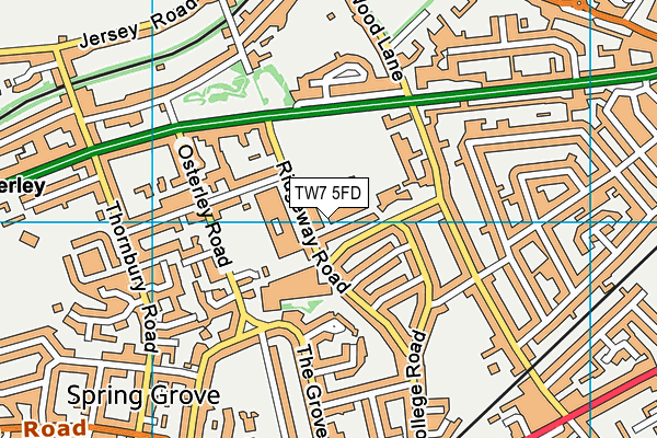 TW7 5FD map - OS VectorMap District (Ordnance Survey)