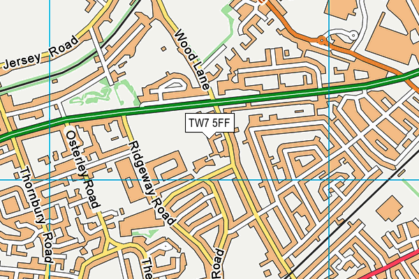 TW7 5FF map - OS VectorMap District (Ordnance Survey)