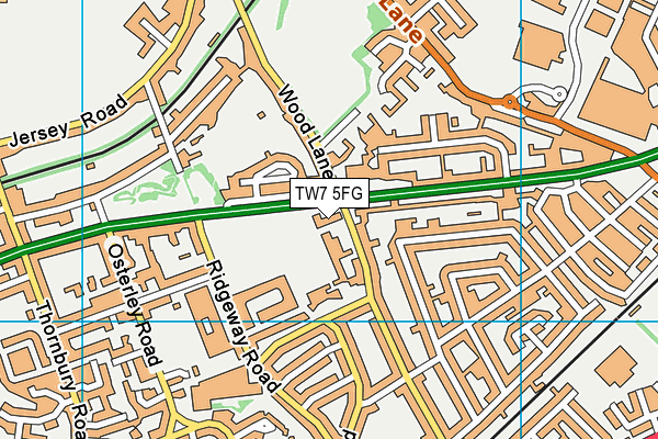 TW7 5FG map - OS VectorMap District (Ordnance Survey)