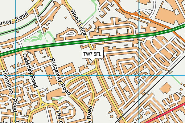 TW7 5FL map - OS VectorMap District (Ordnance Survey)
