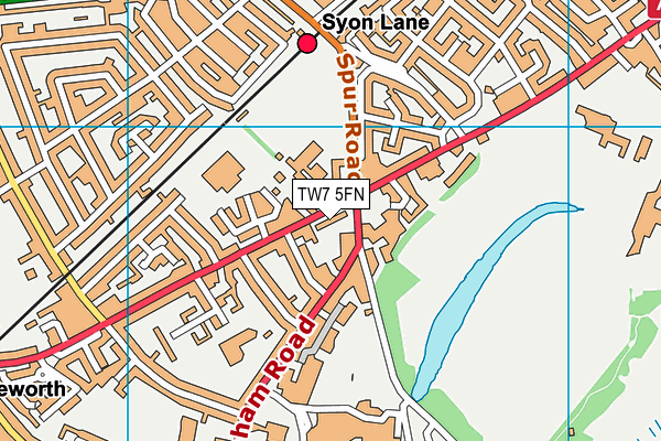 TW7 5FN map - OS VectorMap District (Ordnance Survey)