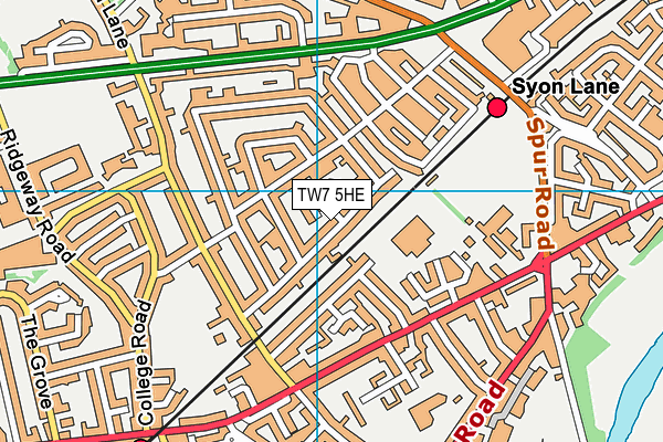 TW7 5HE map - OS VectorMap District (Ordnance Survey)