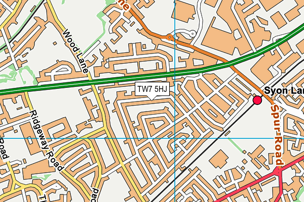 TW7 5HJ map - OS VectorMap District (Ordnance Survey)