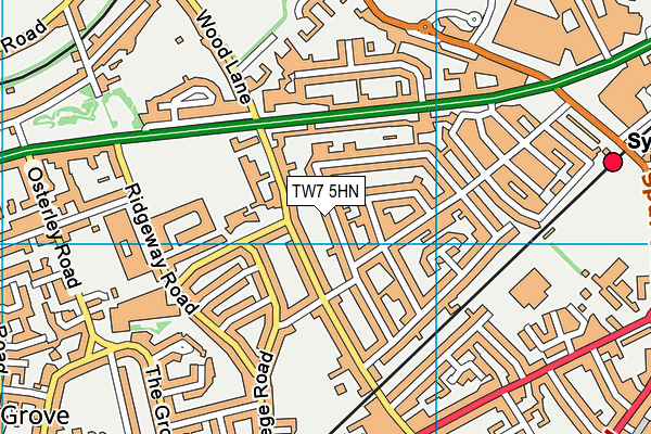 TW7 5HN map - OS VectorMap District (Ordnance Survey)