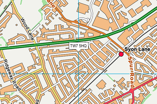 TW7 5HQ map - OS VectorMap District (Ordnance Survey)