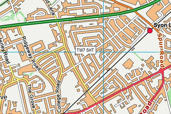 TW7 5HT map - OS VectorMap District (Ordnance Survey)