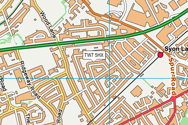 TW7 5HX map - OS VectorMap District (Ordnance Survey)