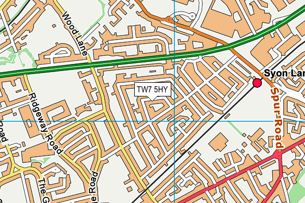 TW7 5HY map - OS VectorMap District (Ordnance Survey)