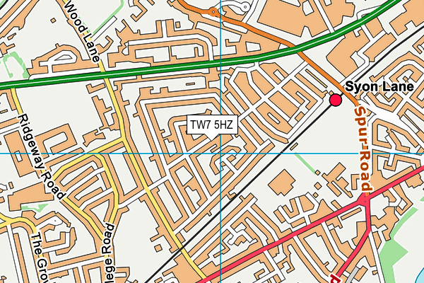 TW7 5HZ map - OS VectorMap District (Ordnance Survey)