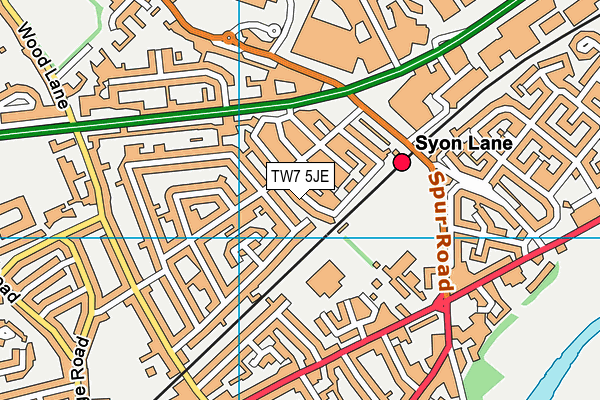 TW7 5JE map - OS VectorMap District (Ordnance Survey)