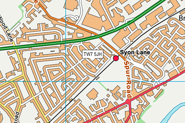 TW7 5JH map - OS VectorMap District (Ordnance Survey)