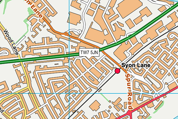 TW7 5JN map - OS VectorMap District (Ordnance Survey)