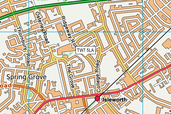 TW7 5LA map - OS VectorMap District (Ordnance Survey)