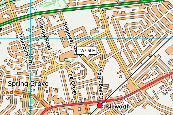 TW7 5LE map - OS VectorMap District (Ordnance Survey)