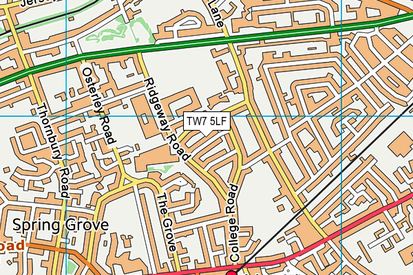 TW7 5LF map - OS VectorMap District (Ordnance Survey)