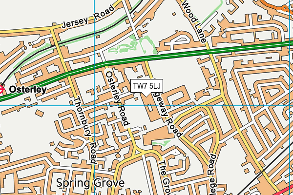 TW7 5LJ map - OS VectorMap District (Ordnance Survey)