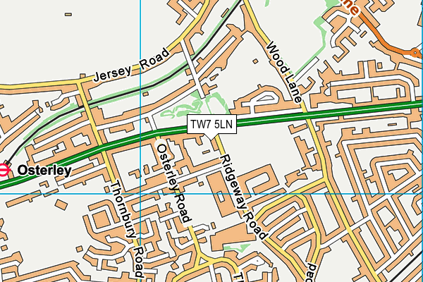 TW7 5LN map - OS VectorMap District (Ordnance Survey)