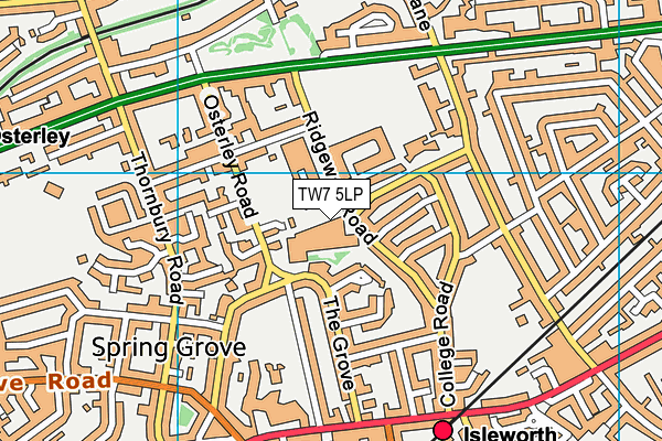 TW7 5LP map - OS VectorMap District (Ordnance Survey)