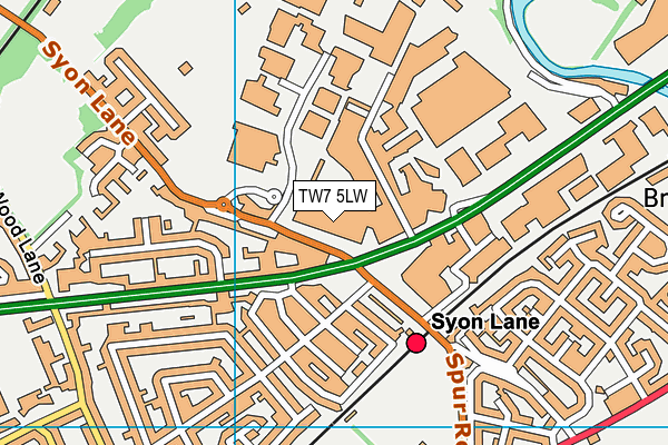 TW7 5LW map - OS VectorMap District (Ordnance Survey)