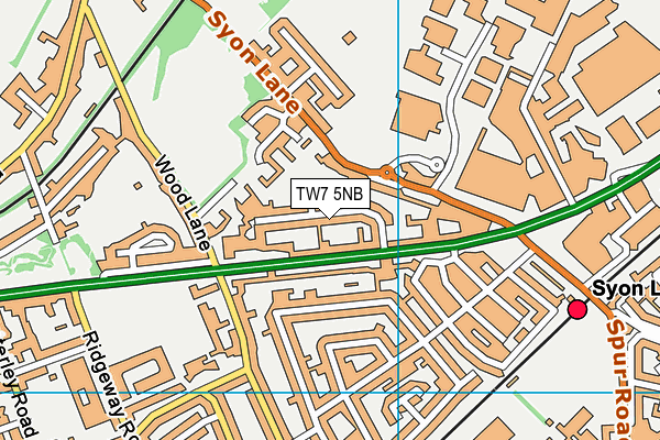 TW7 5NB map - OS VectorMap District (Ordnance Survey)