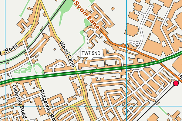 TW7 5ND map - OS VectorMap District (Ordnance Survey)