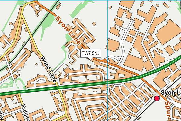 TW7 5NJ map - OS VectorMap District (Ordnance Survey)
