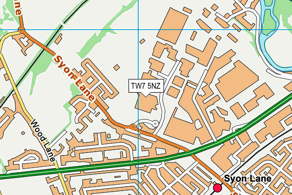 TW7 5NZ map - OS VectorMap District (Ordnance Survey)