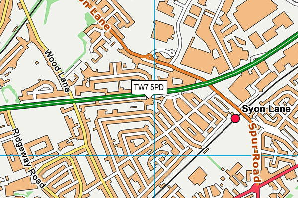 TW7 5PD map - OS VectorMap District (Ordnance Survey)