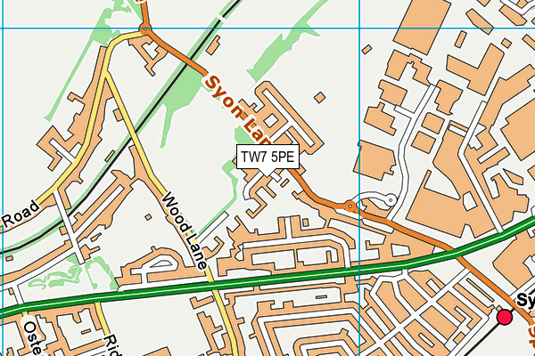 TW7 5PE map - OS VectorMap District (Ordnance Survey)