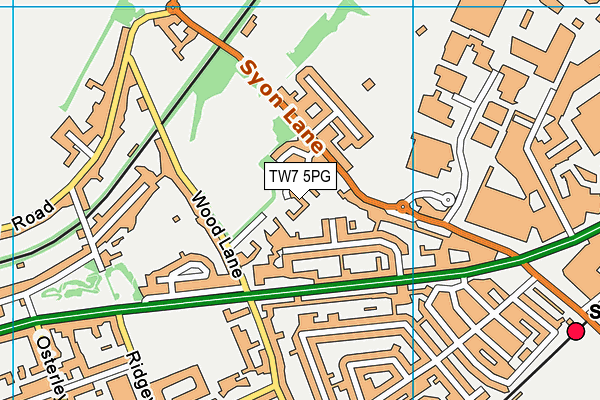 TW7 5PG map - OS VectorMap District (Ordnance Survey)