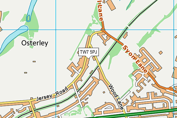 TW7 5PJ map - OS VectorMap District (Ordnance Survey)