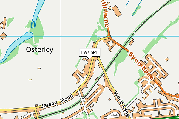 Wycombe House Cricket, Tennis & Social Club map (TW7 5PL) - OS VectorMap District (Ordnance Survey)