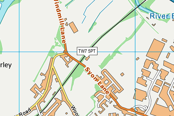 TW7 5PT map - OS VectorMap District (Ordnance Survey)