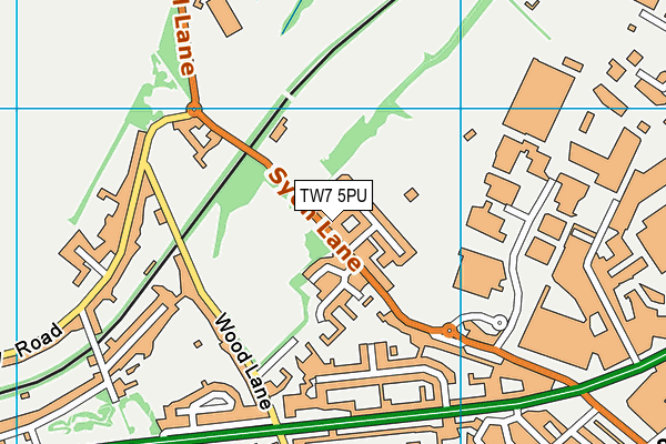 TW7 5PU map - OS VectorMap District (Ordnance Survey)