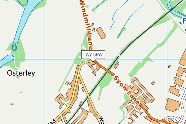 TW7 5PW map - OS VectorMap District (Ordnance Survey)