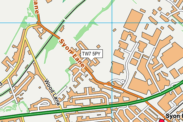 TW7 5PY map - OS VectorMap District (Ordnance Survey)