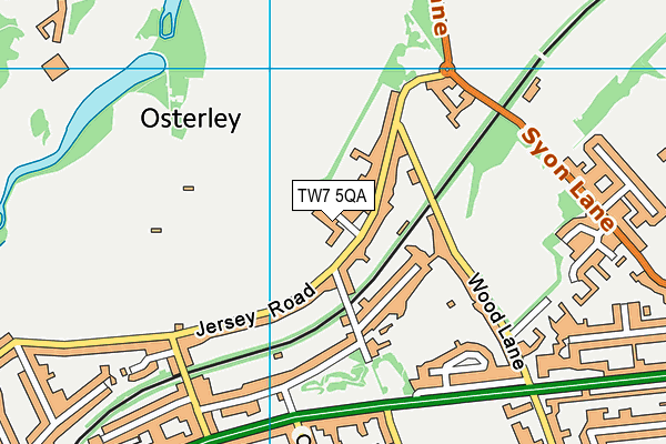 TW7 5QA map - OS VectorMap District (Ordnance Survey)