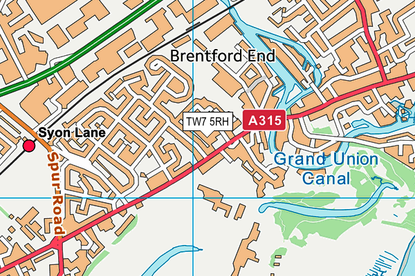 TW7 5RH map - OS VectorMap District (Ordnance Survey)