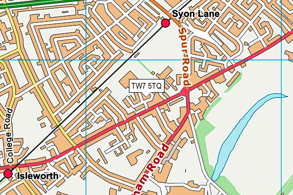 TW7 5TQ map - OS VectorMap District (Ordnance Survey)