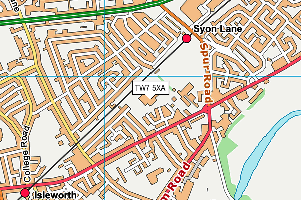 Marlborough Primary School (Isleworth) map (TW7 5XA) - OS VectorMap District (Ordnance Survey)