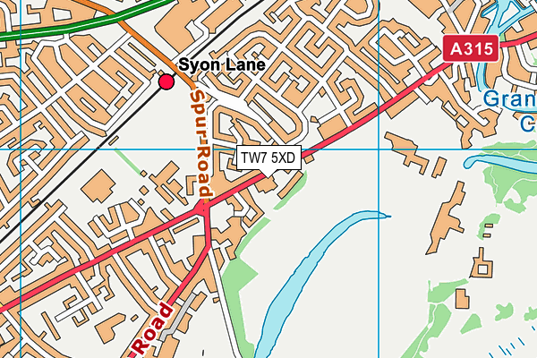 TW7 5XD map - OS VectorMap District (Ordnance Survey)