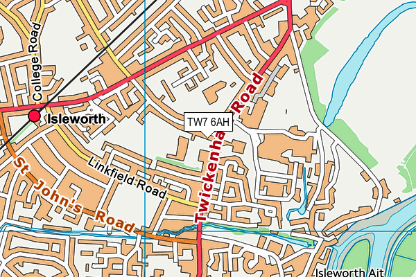 TW7 6AH map - OS VectorMap District (Ordnance Survey)