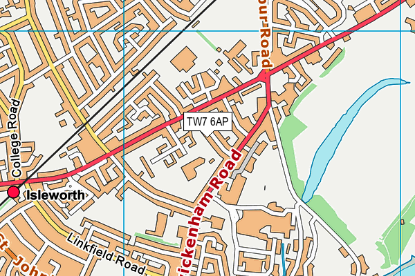 TW7 6AP map - OS VectorMap District (Ordnance Survey)