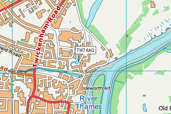 TW7 6AQ map - OS VectorMap District (Ordnance Survey)