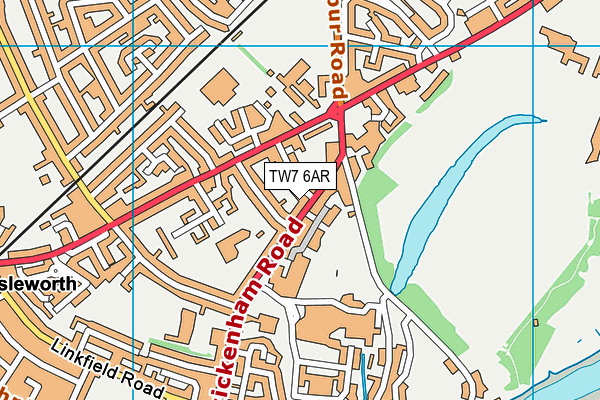 TW7 6AR map - OS VectorMap District (Ordnance Survey)