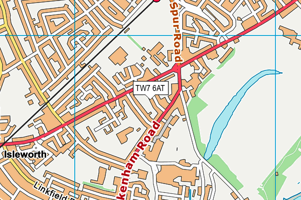 TW7 6AT map - OS VectorMap District (Ordnance Survey)