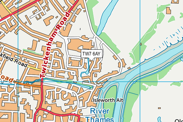 TW7 6AY map - OS VectorMap District (Ordnance Survey)